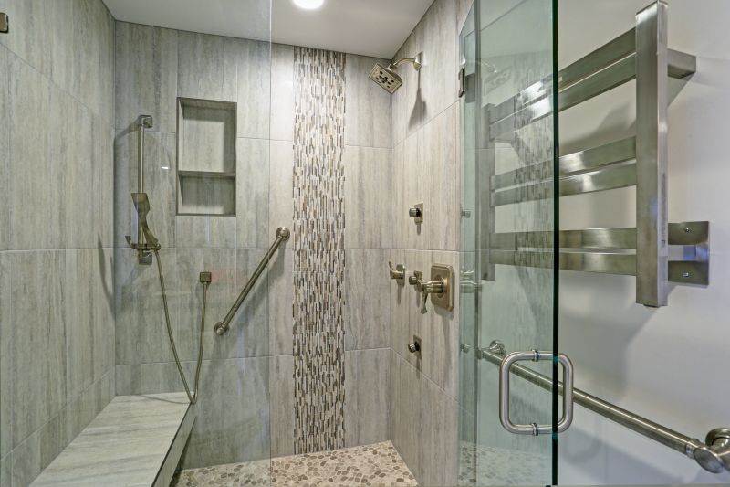 Contemporary Shower with Frameless Glass