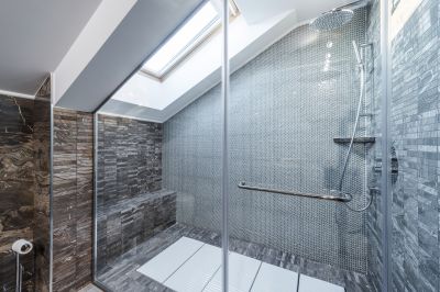 Modern Shower with Clear Glass