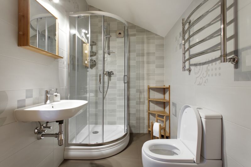 Corner Shower with Built-in Seating